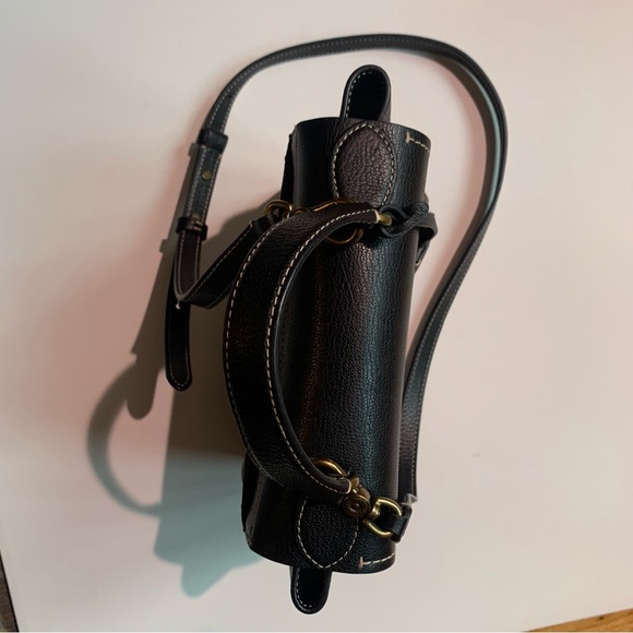 Like New! Lauren Ralph Lauren Black Leather Handbag - Picture 4 of 8